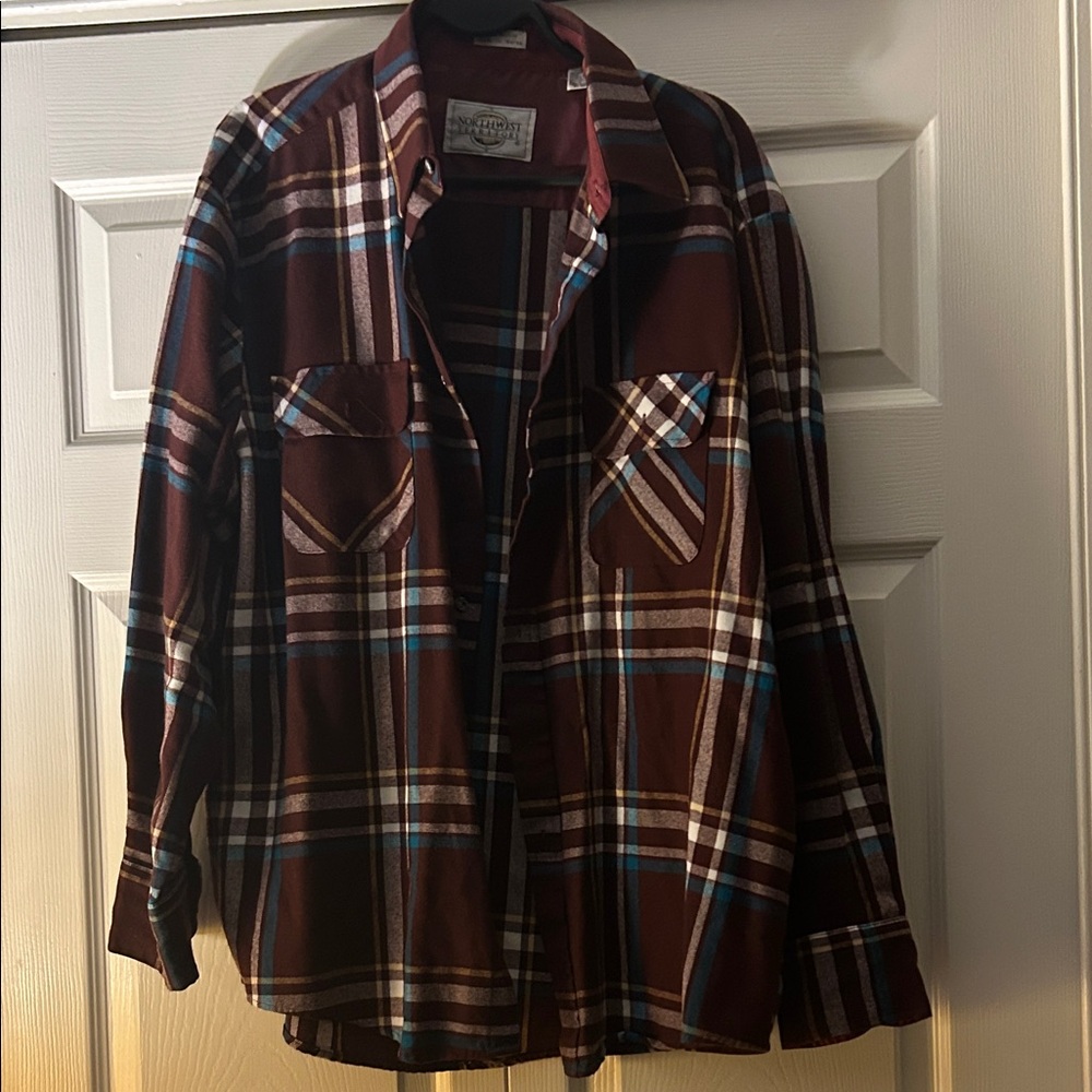 Plaid Button-Up Shirt